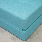 Foldable Sleeper Chair 2-in-1 Bed Function Guest Recliner Blue