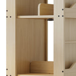 Rotating Bookshelf with 360-Degree Rotation and 4 Shelves, Wood