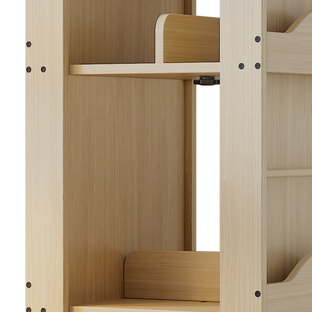 Rotating Bookshelf with 360-Degree Rotation and 4 Shelves, Wood