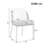 2 Modern Chairs Angled Legs Adjustable Feet - Beige/Green