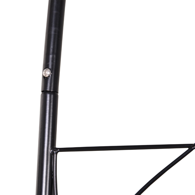 Archway Trellis Planting Arch Garden Roof 114x30x230cm for Climbing Plants, Metal Black