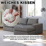 Boneless Couch with Chaise, L-shaped Modern Upholstered Corduroy