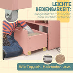 Children's Bookcase 3 Shelves 2 Open Compartments with Drawer Storage Shelf Pink
