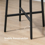 Dining Table for 4 People, 80 x 80 x 76 cm, Steel Brown