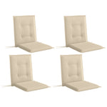 Seat Cushions, Set of 4 Chair Pads, Outdoor Indoor, Beige