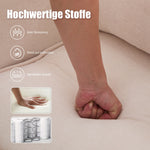 Modern Double Sofa, Small Fabric Armchair with Storage & Phone Holder