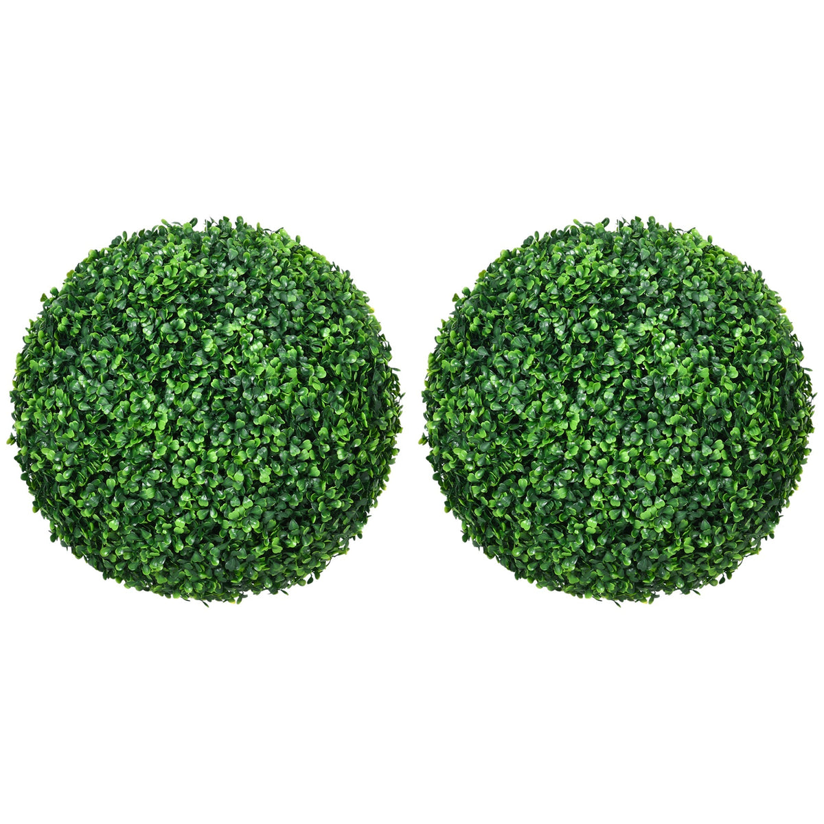 Boxwood Ball Set 2 Artificial Plants UV Protection Indoor/Outdoor, Green