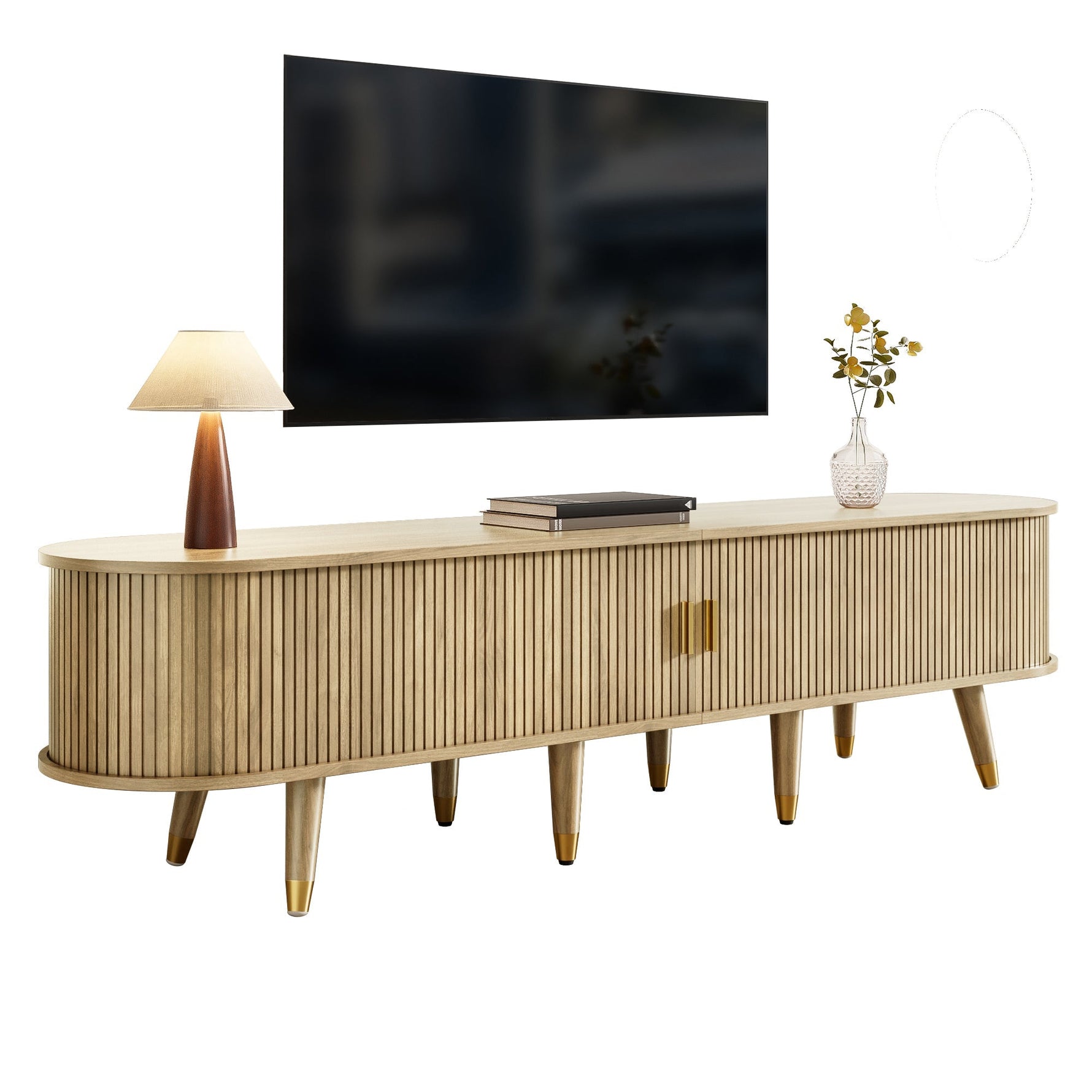 TV Cabinet Sliding Doors Unique Design