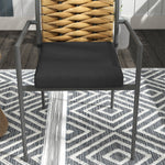 Garden Chairs, Weather-Resistant Modern Design 57x58x87cm, Black