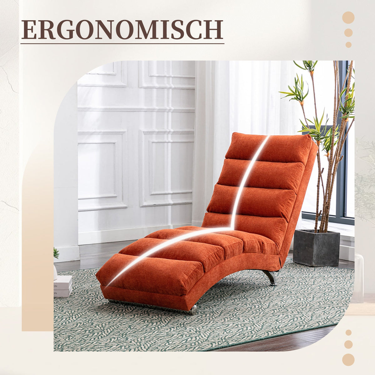 Relaxation Lounger with Full Body Support and Vibration Function, Bagcloth