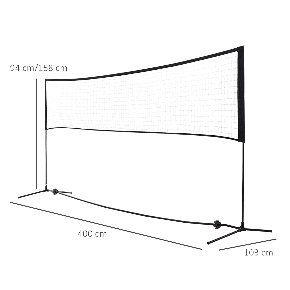 Badminton Net Portable, 2 Heights, PE