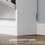 Shoe Cabinet with 3 Doors, Narrow, White