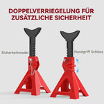 Jack Stand 3 Ton, 2 Pieces, Adjustable, Red