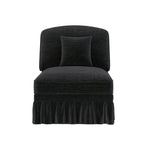 Windsor Armless Cloud Sofa with Chenille Fabric and 1 Cushion, Black