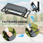 Folding Garden Kneeling Bench Knee Cushion Tool Pockets 150kg - Grey