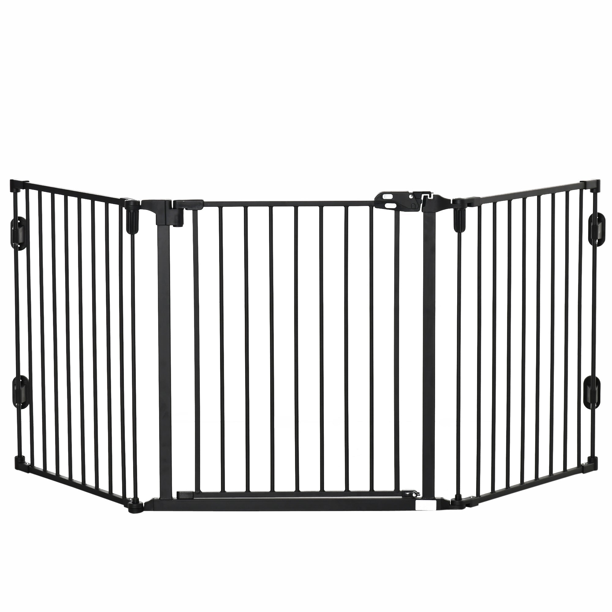 Dog Barrier, Automatic Door, Adjustable, Foldable, 3 Panels, Metal