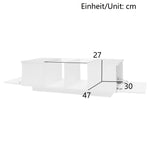 Modern Coffee Table with LED Lighting, High-Gloss, White