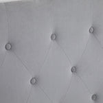 Headboard Upholstered Modern Design, Grey