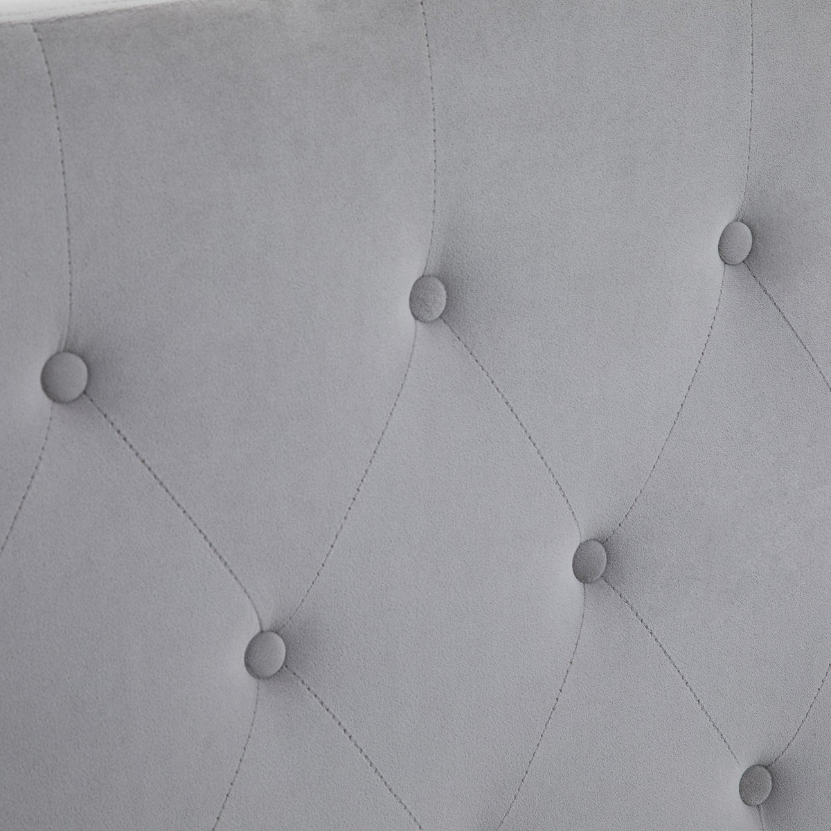 Headboard Upholstered Modern Design, Grey