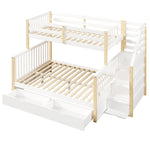 Iron Bunk Bed with Ladder & Storage, 120x200cm, Black Iron & MDF