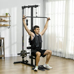 Home Gym Rowing Machine, Home Fitness Equipment, Steel, Synthetic Leather, Black