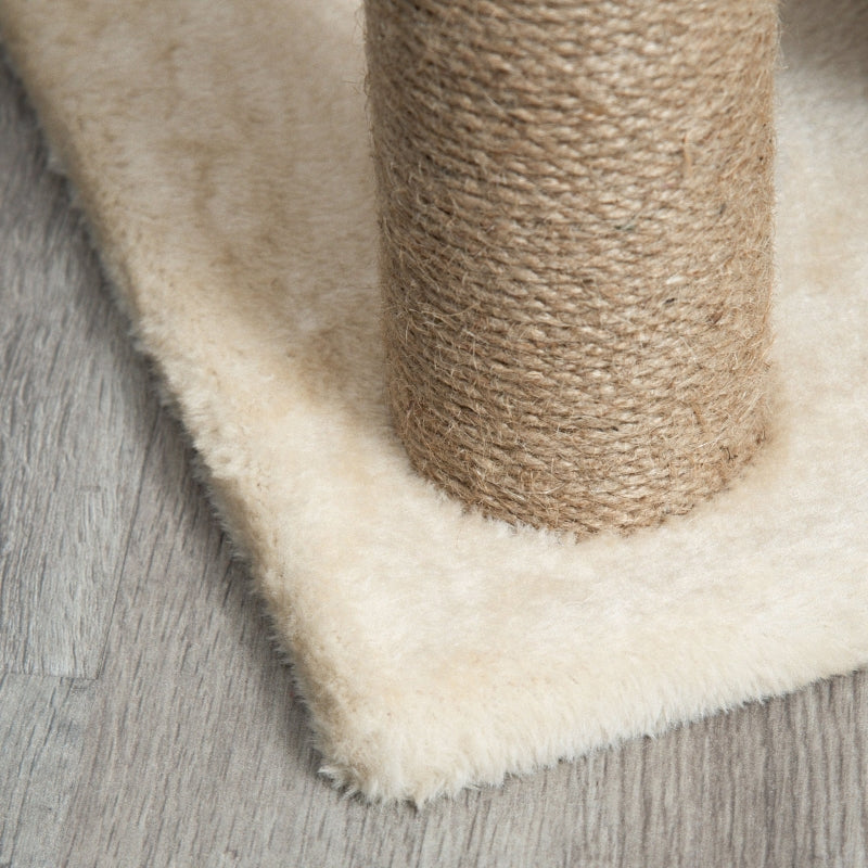 Cat Tree, with Toys and Cat Bed, 60x30x76 cm, Natural