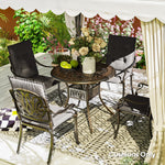 Seat Cushions, 4 Pack, 108 x 50 x 5 cm, with Ties, Dark Grey