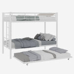 Meta Twin over Twin Bunk Bed, Heavy-Duty Stable Low Noise Safety Railing, Metal