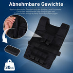 Training Vest 30 kg Adjustable Strength Oxford Iron Black