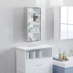 Medicine Cabinet First Aid with Lock 30x12x60cm Stainless Steel