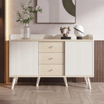 Sideboard, Three Drawers Storage, Wood-Colored