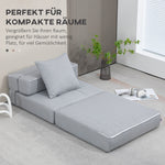 Foldable Sleeper Chair 2-in-1 Bed Function 100kg Capacity, Guest Bed