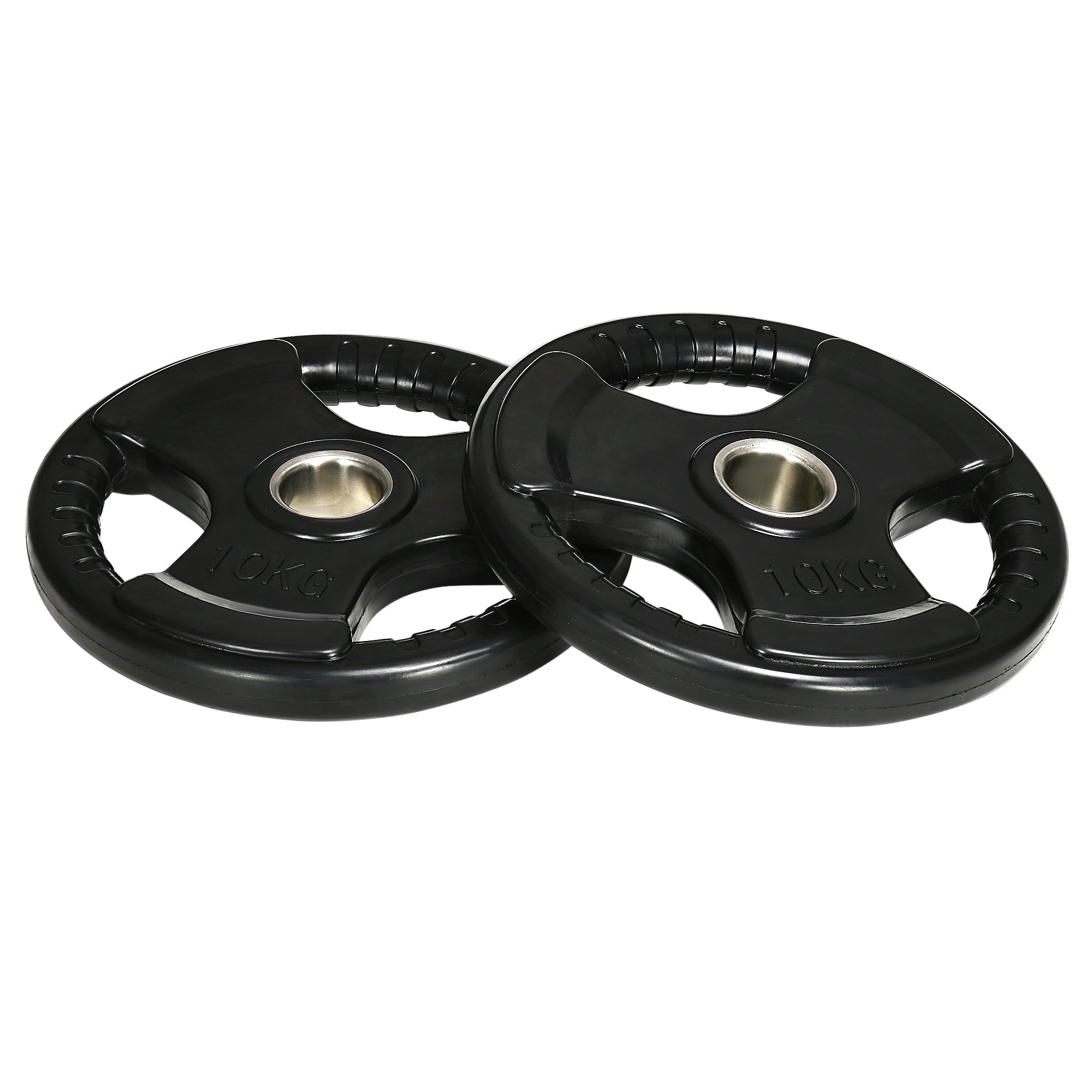 Weight Plates Tri-Grip 2x10KG Olympic, Rubberized