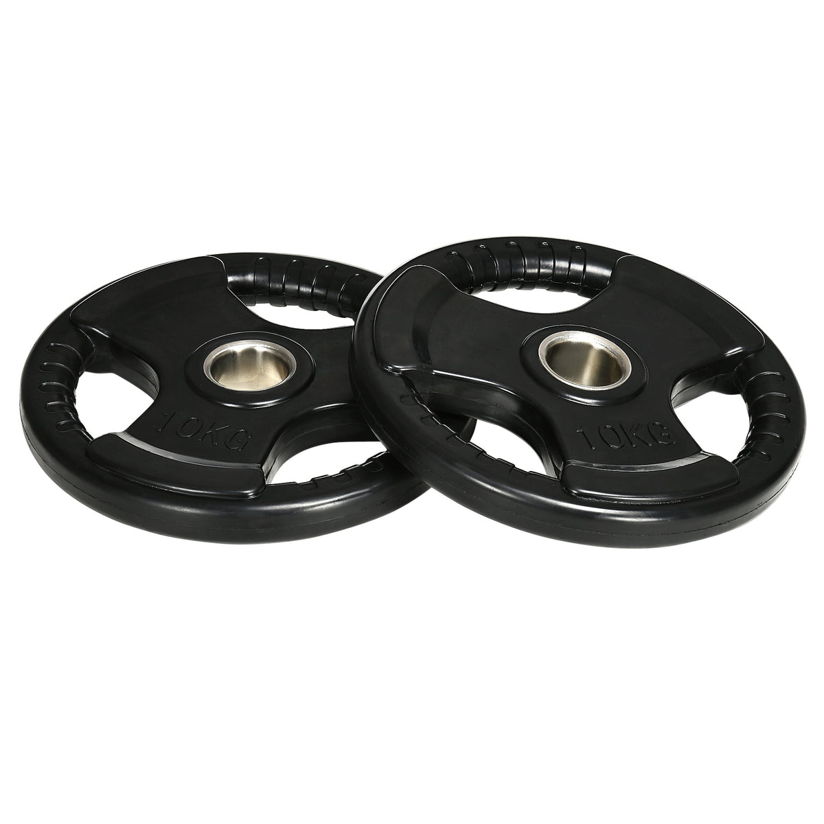 Weight Plates Tri-Grip 2x10KG Olympic, Rubberized