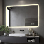 LED Bathroom Mirror 60x100 cm - Anti-Fog Dimmable Frosted Glass