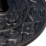 Semi-circular Parasol Base 50x31x32cm Stable Resin/Stainless Steel Bronze