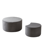 Coffee Table Set, 2-Piece Upholstered Round Foam