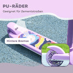Kids' Scooter with LED Wheels and Adjustable Height, Purple