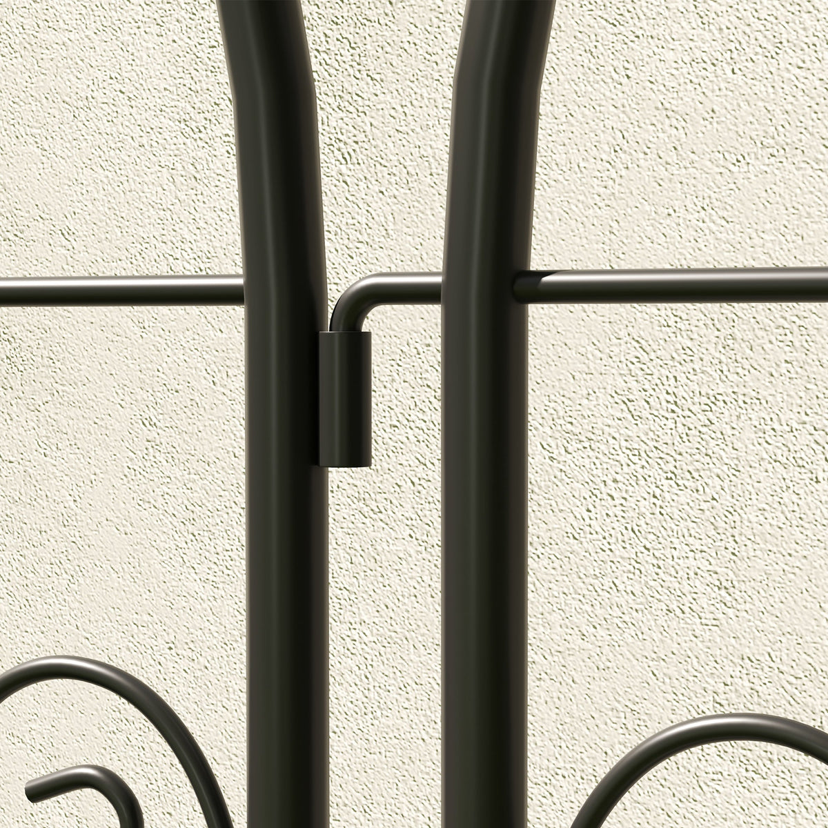 Metal Trellis Set of 2, Rustproof Bird Design 50x120cm, Black