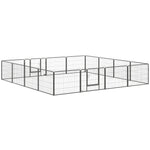 Puppy Playpen, 60cm 16 Sections 2 Doors, Steel