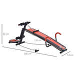 Sit Up Bench Adjustable Abdominal Trainer Padded Red Black