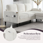 Sofa with Footstool & Storage, 4-Seater Velvet