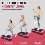 Aerobic Stepper, 76cm/28.5" Adjustable with 4 Risers, Red Black