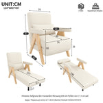 3-in-1 Convertible Armchair Sofa Bed, Upholstered Folding Seat, Modern Design