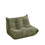Chenille Togo Two-Seater Sofa, Floor Lounge Chair with High-Density Foam, Chenille Fabric