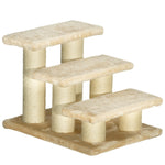 Cat Stairs, 11cm Step Height for Older Pets, Plush Cream