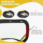 Football Goals, Foldable Mini, Net, Polyester, Black