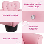 Children's Armchair Sofa Wood Legs Foam Cushion - Pink