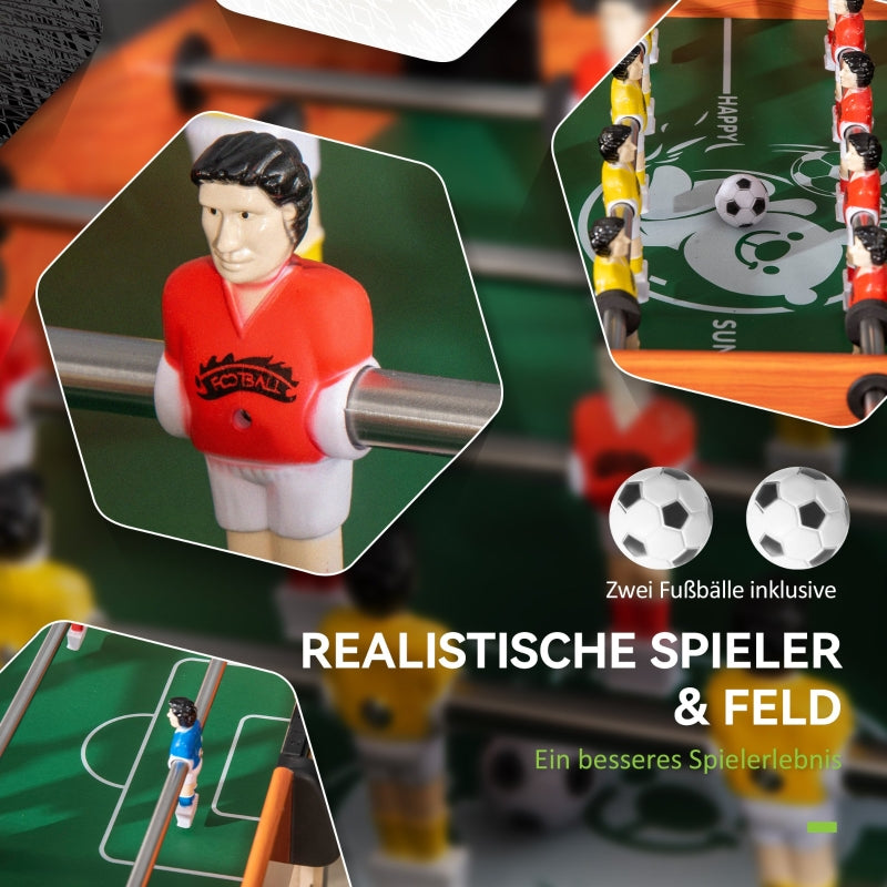 Table Football Set, 2 Balls, Non-Slip Handles, Scoreboard, Colorful MDF/Metal