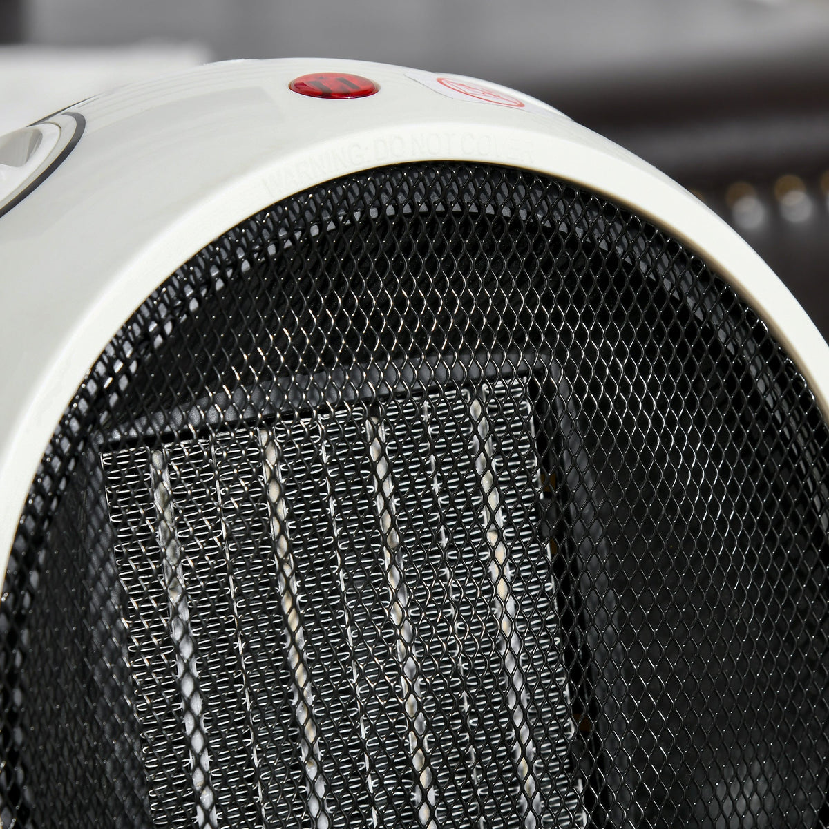 Fan Heater Electric Heater 900W/1500W, White and Black PP Plastic